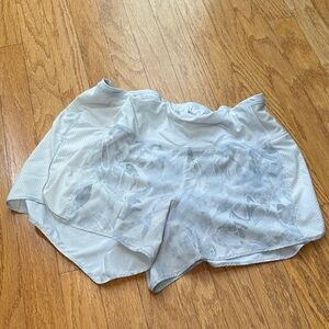 lululemon athletica white and Light Gray Athletic Shorts